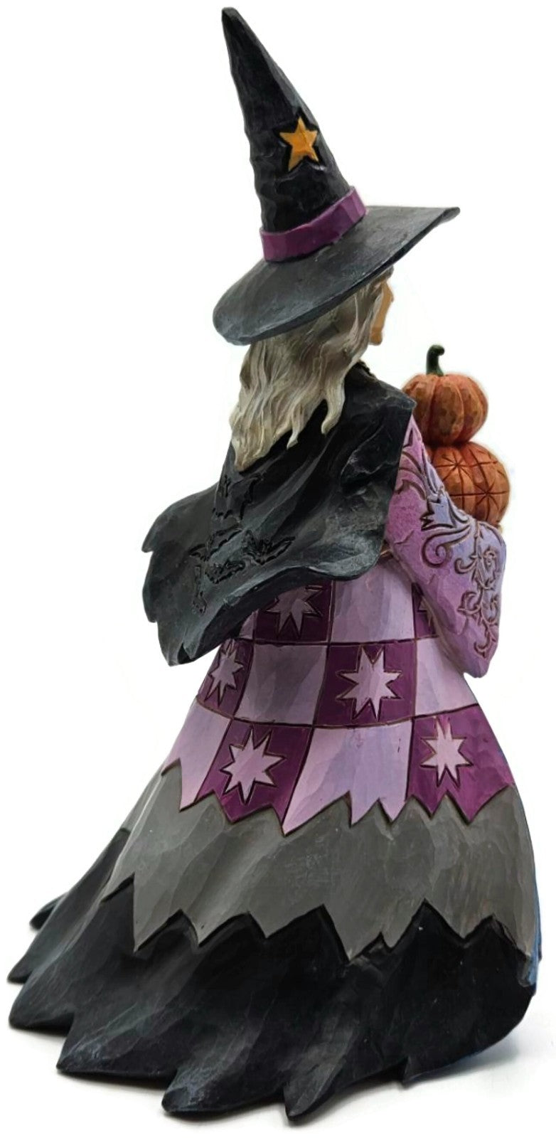 Jim Shore Spellbinding Smiles Halloween Witch Holding Pumpkin LED Lit Figurine6