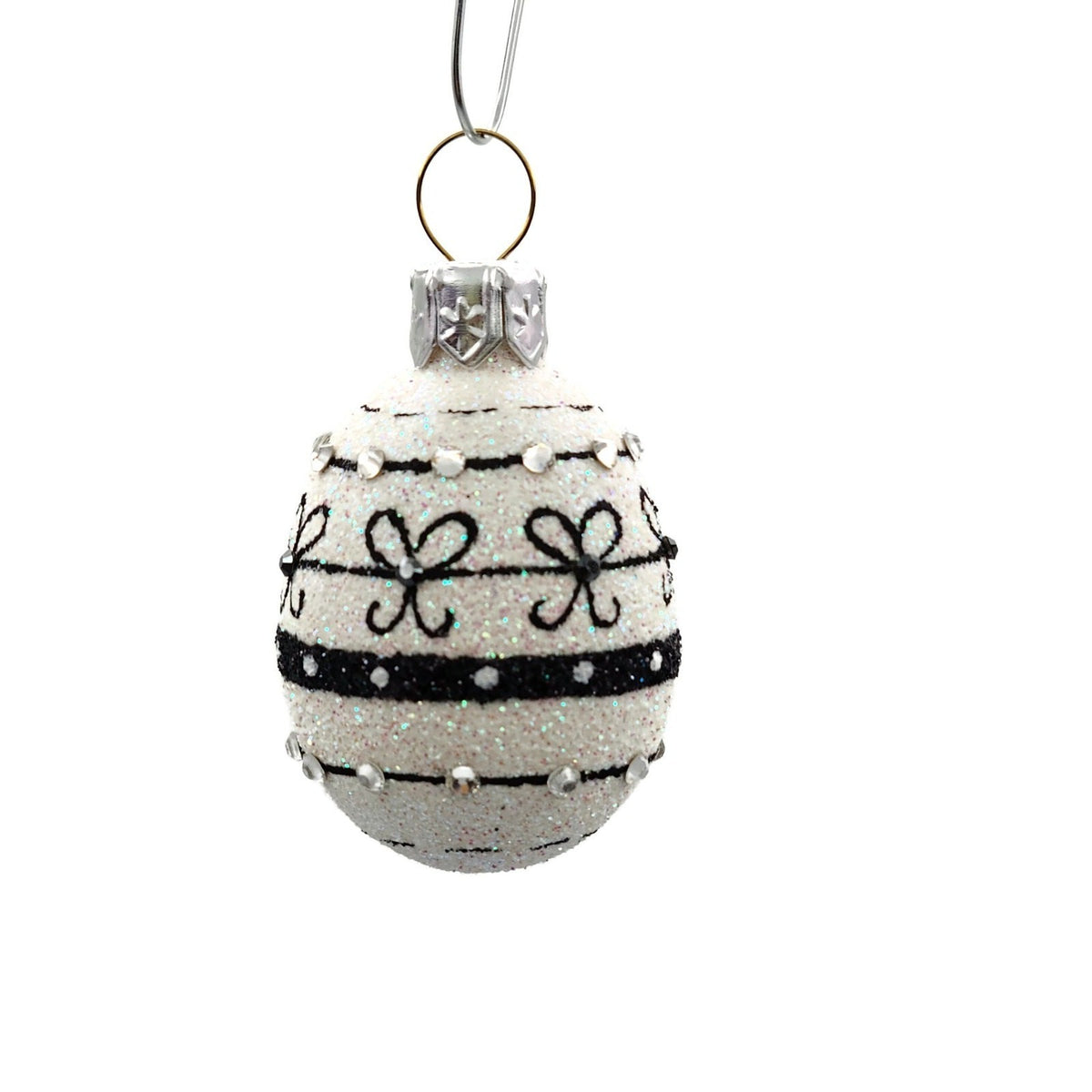 Patricia Breen Miniature Egg Beribboned and Bowed Jeweled Easter Ornament 29221