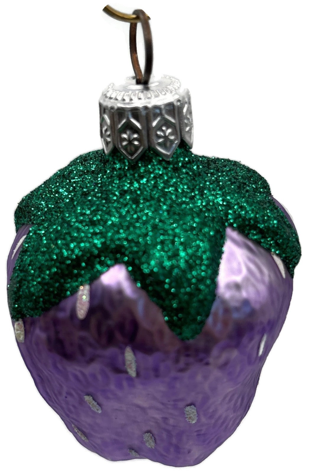 Patricia Breen Frosted Strawberry Lavender Spring Fruit Christmas Ornament 96148