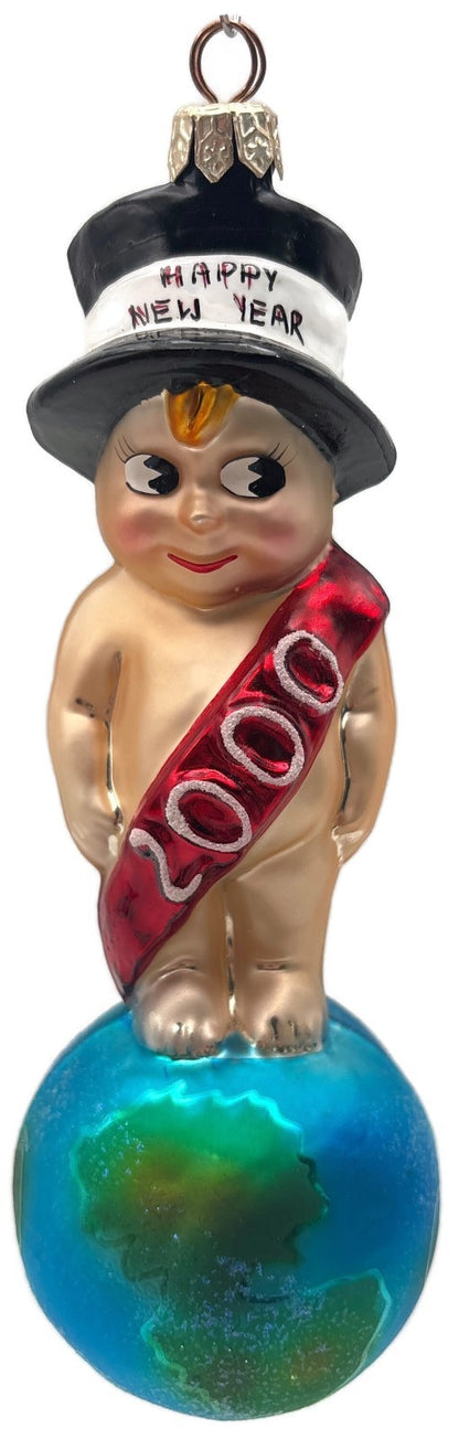 Christopher Radko Millenium Munchkin New Year Glass Christmas Ornament 99 292 00