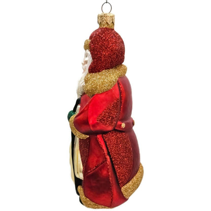 Patricia Breen Cubist Santa Claus Red Gold Accent Cubism Christmas Ornament 99076
