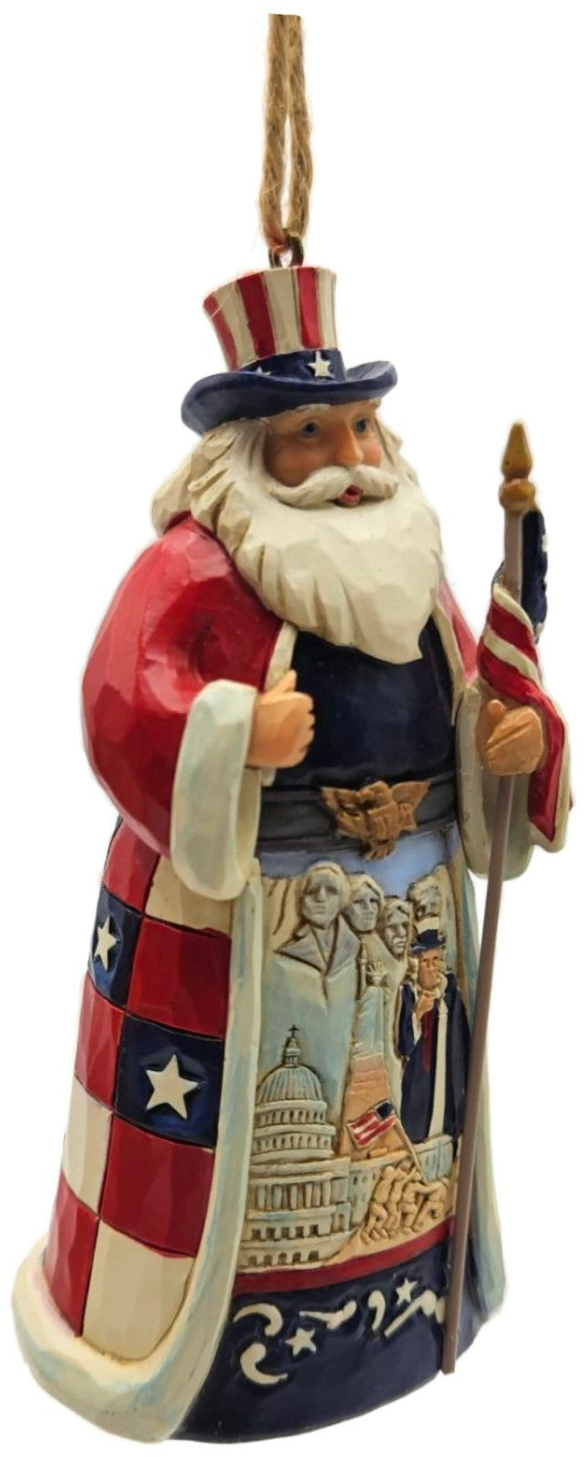 Jim Shore Heartwood Creek American Santa USA Patriotic Enesco Christmas Ornament2