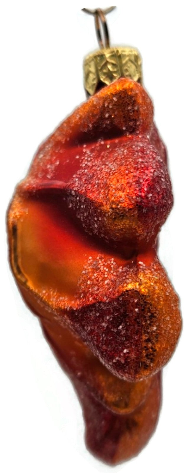 Christopher Radko Mini Maple Frost Red Orange Leaf Ornament 98-148-06