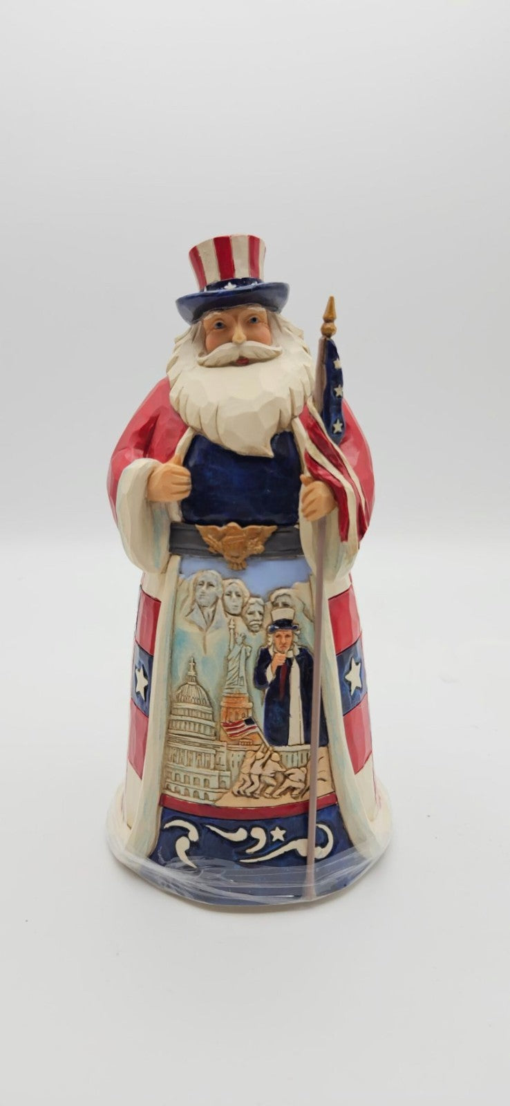 Jim Shore Heartwood Creek American Santa USA Patriotic Enesco Christmas Ornament12