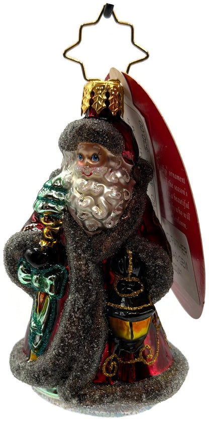 Christopher Radko Traveling Father Christmas Gem Santa Claus Ornament 10202416