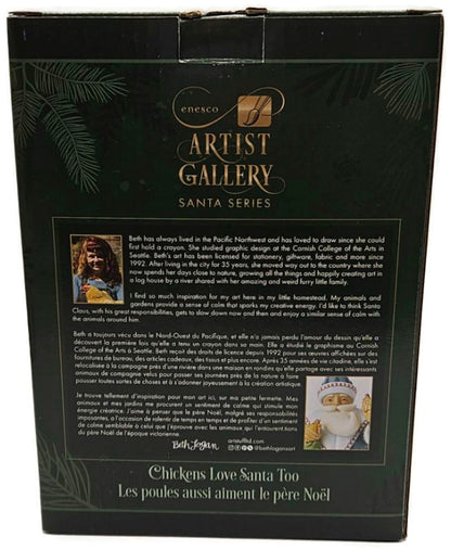 Enesco Artist Gallery Chickens Love Santa Too Beth Logan Christmas Decor 601698710