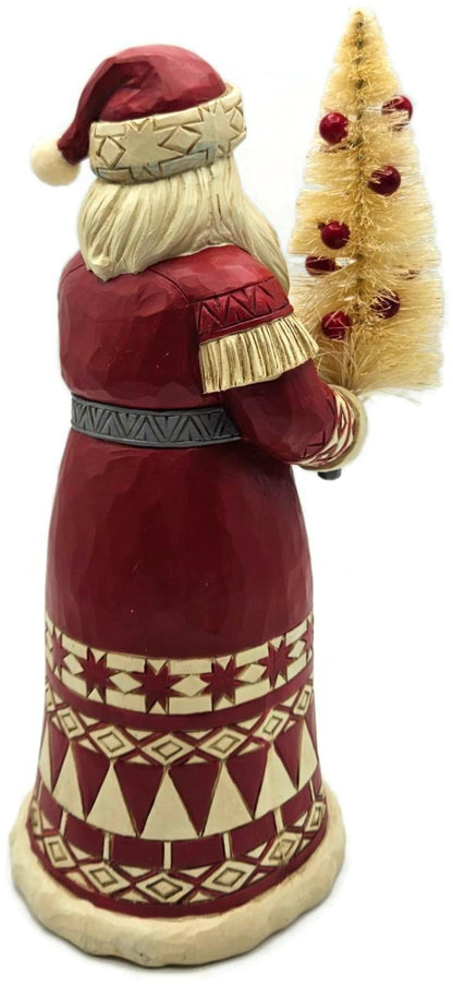 Jim Shore Nordic Winter Wishes Santa Sisal Tree Christmas Figurine 60170435