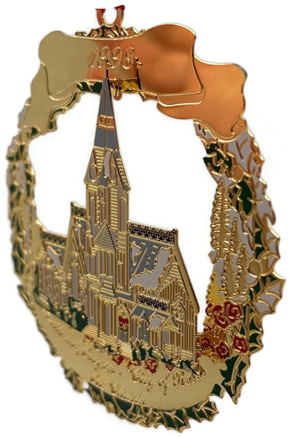 Portland Ornament 1998 The Old Church Gold Plated  Michael Allen Harrison CD4