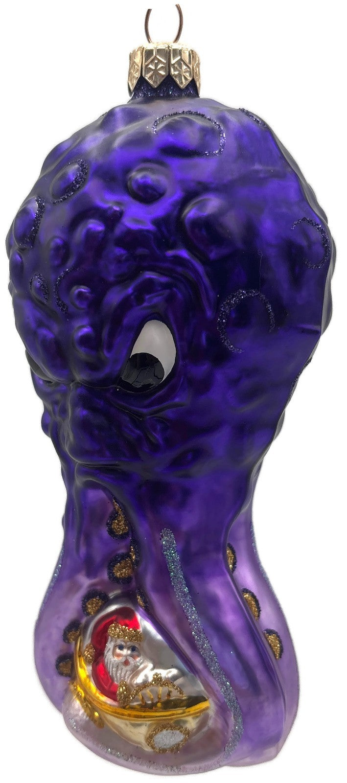 Patricia Breen Help Santa! Purple Octopus Aquatic Summer Christmas Ornament 99137