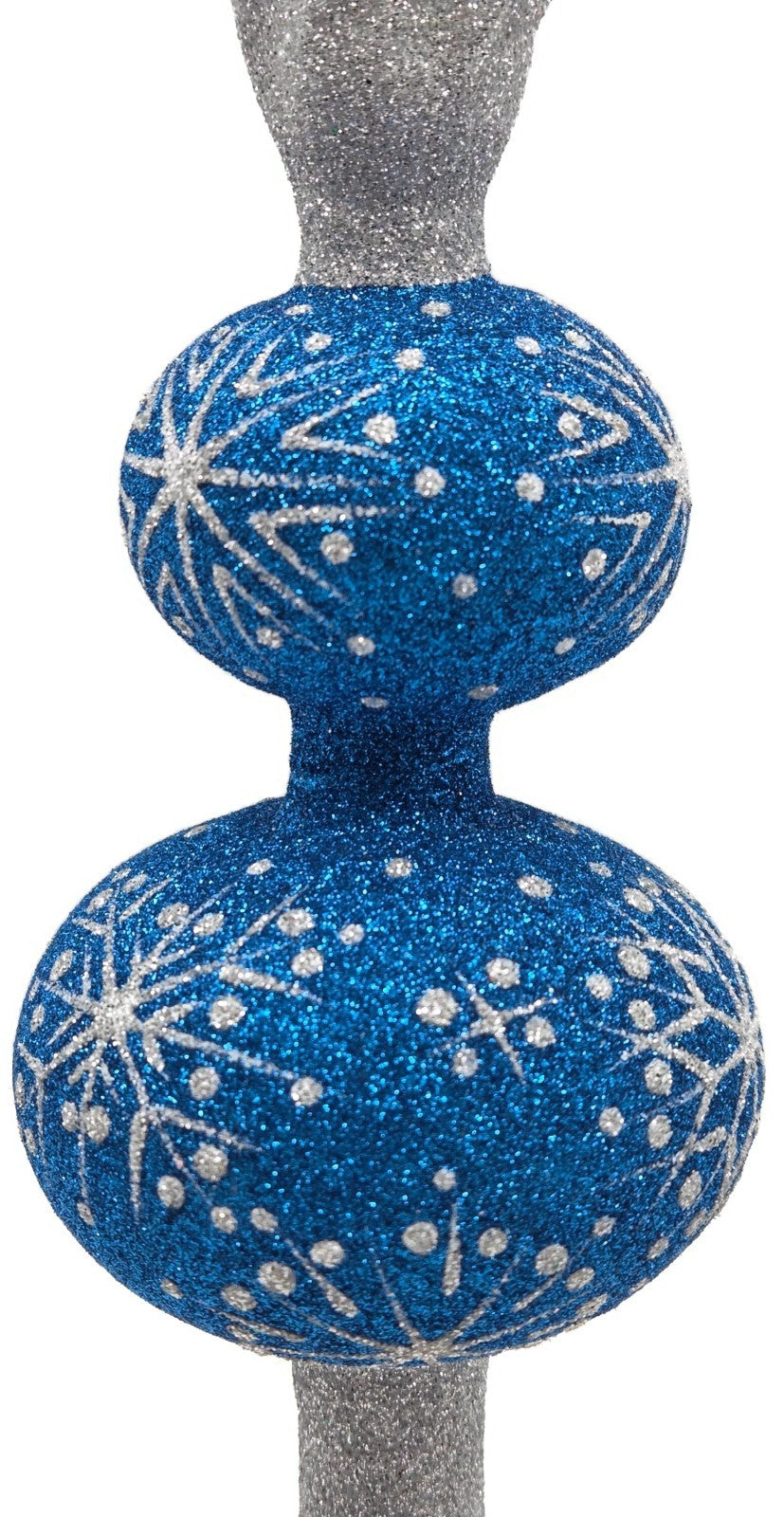 Patricia Breen Miniature Blizzard Finial Blue Silver Christmas Tree Topper 97939