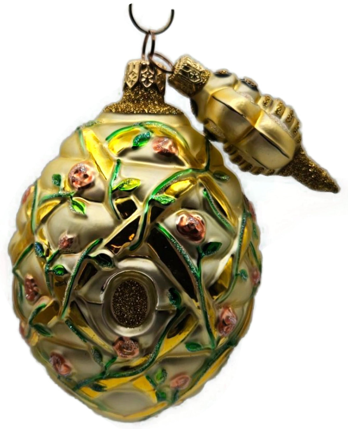Patricia Breen Trelliage Beehive Pink Rose Gold Bee 2 Part Spring Ornament 20435