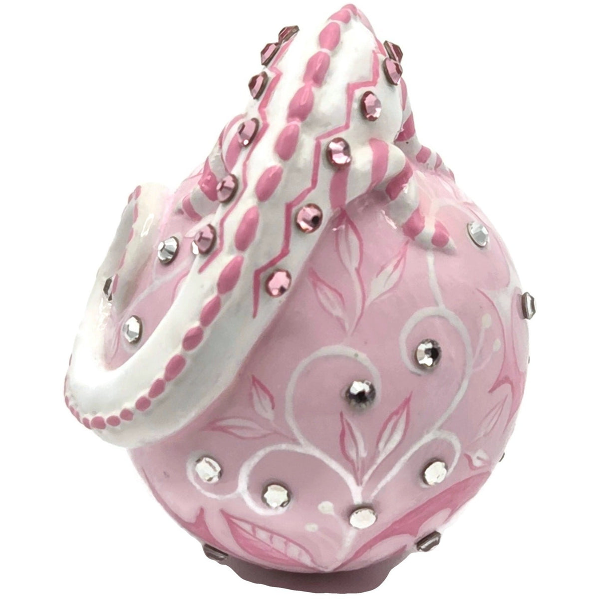 Patricia Breen Miniature Chameleon Sculpture Chinoiserie Pink Ornament CATZ 32535