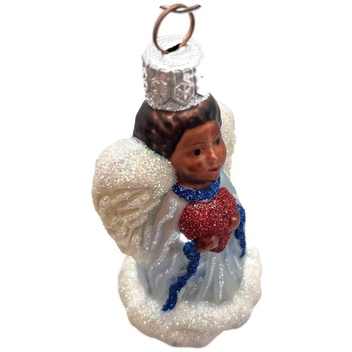 Patricia Breen Quartet Of Angels Pastel Heart Blue White Christmas Ornament 98341