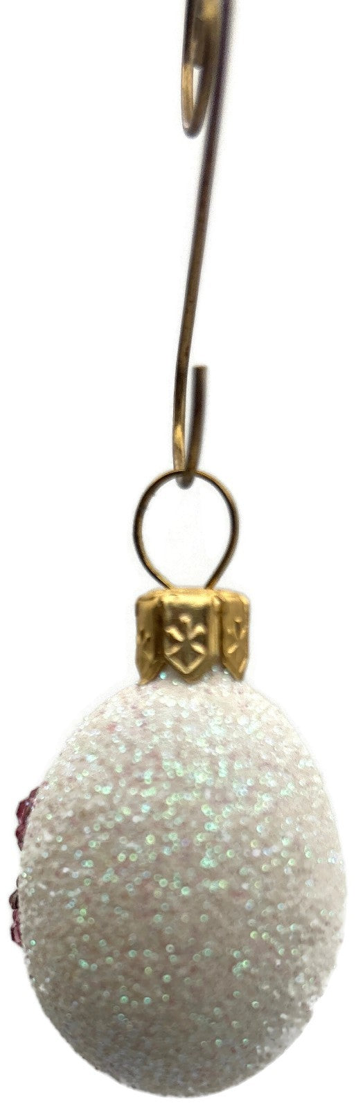Patricia Breen 2009 Miniature Egg Jeweled Daisy Pink Easter Ornament 29226
