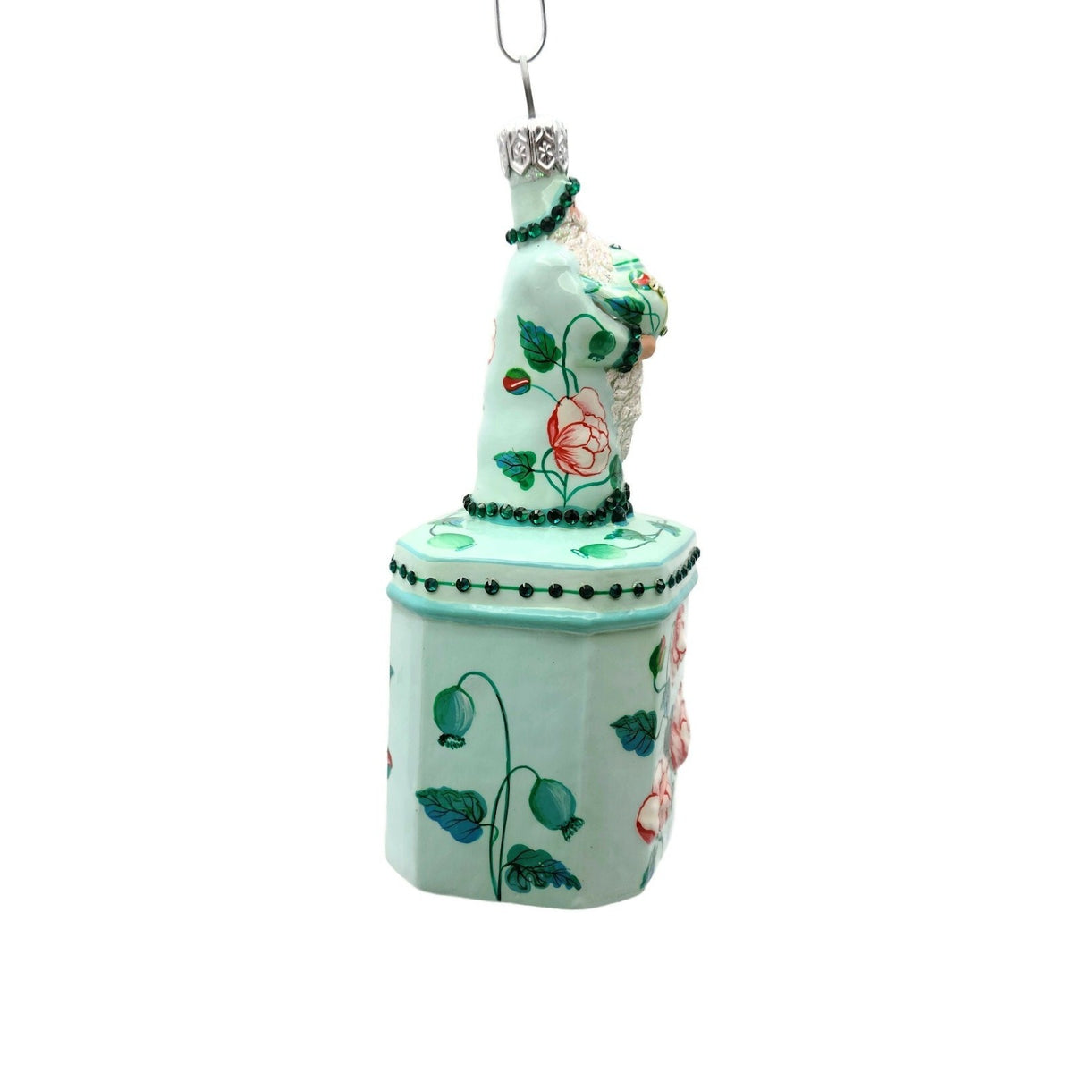 Patricia Breen Santa for Mimi Poppies Tea Party Jeweled Spring Ornament 29394