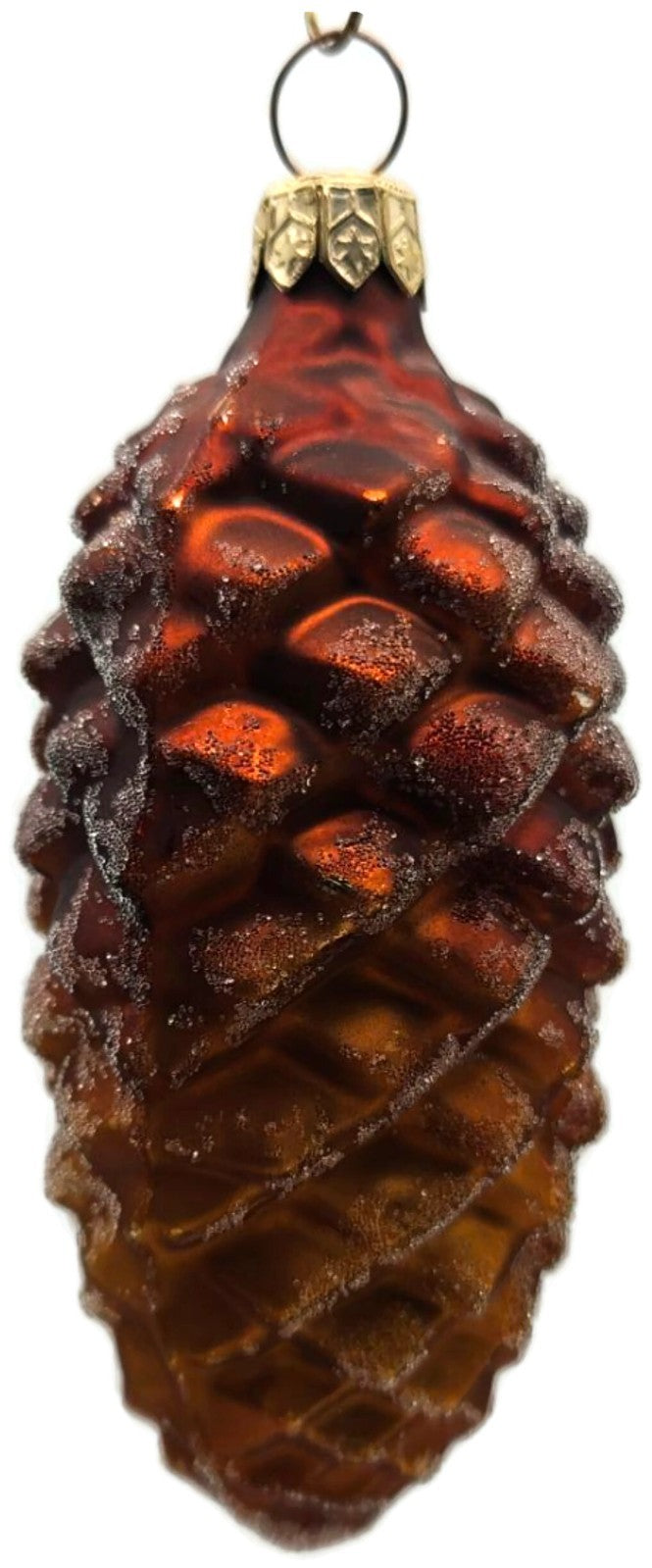 Christopher Radko Forest Frost Brown Pinecone Christmas Tree Ornament 98-496-04