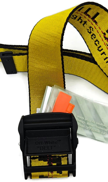 Off White c/o Virgil Abloh Industrial Belt Yellow 5400 lbs Webbing NWT3