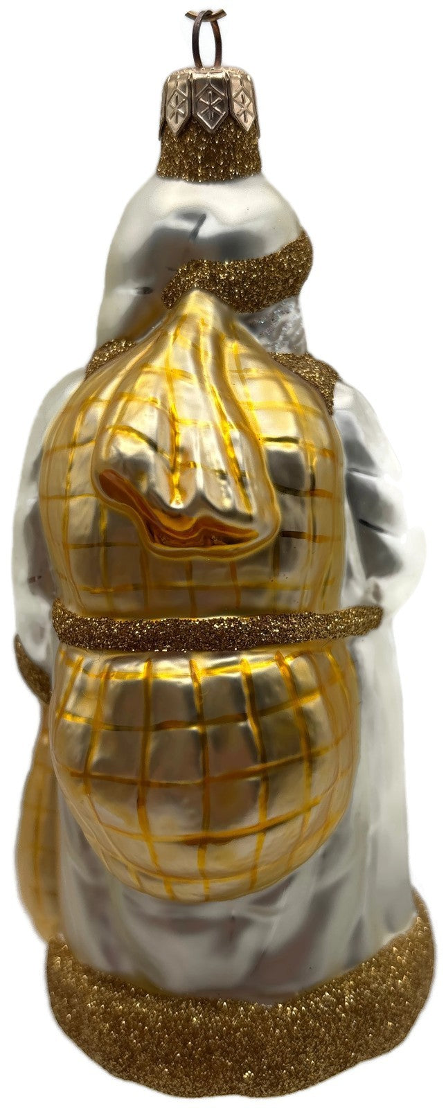 Patricia Breen Laden With Love Pearl Gold Santa Claus Christmas Ornament 98264