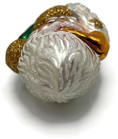 Patricia Breen Miniature Merry Olde Elf Green Gold Stars Christmas Ornament 99479