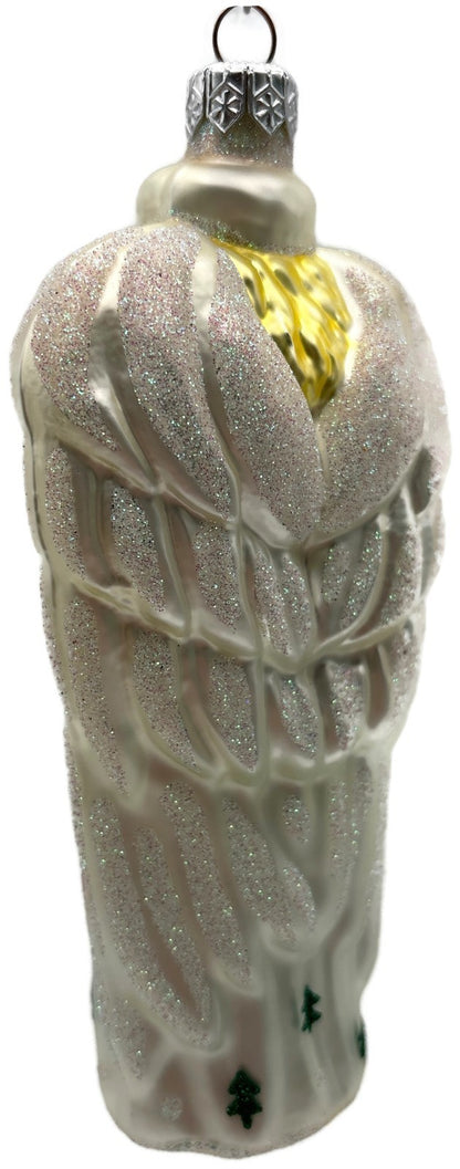 Patricia Breen Noel Angel Pearl White Yellow Green Glass Christmas Ornament 97313