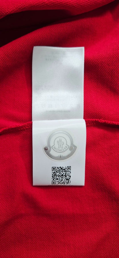 Moncler Maglia Polo Manica Corta Red Men's Size S NWT F10918A70600 8455610