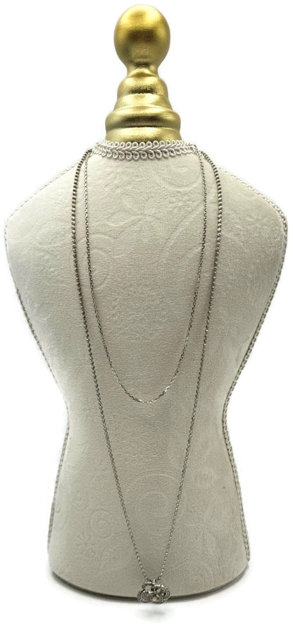 Chanel Fil de Camelia Diamond 14K Pendant and 18K White Gold Necklace Chain21