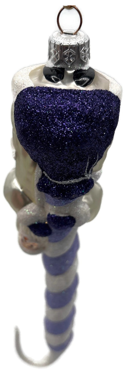 Patricia Breen Peppermint Santa Lavender White Christmas Tree Ornament HCB 98338