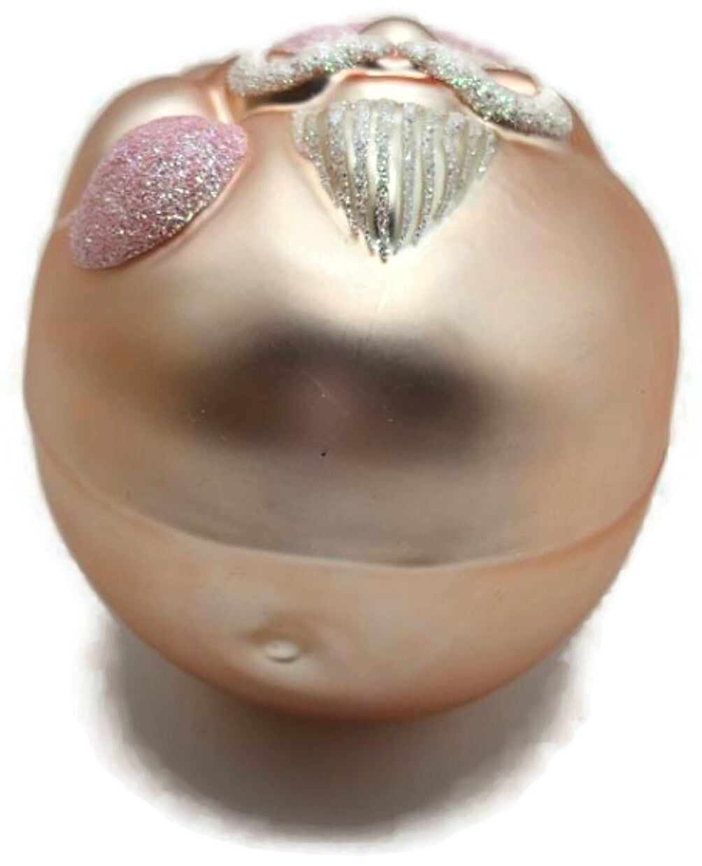 Patricia Breen Jelly Bean Santa Claus Head Pink Matte Christmas Ornament 99169