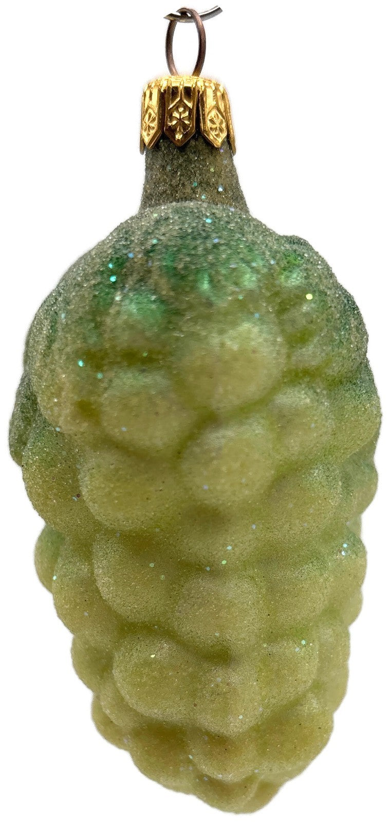 Christopher Radko 1997 Green Grapes Frosted Glass Christmas Ornament 97 112 06