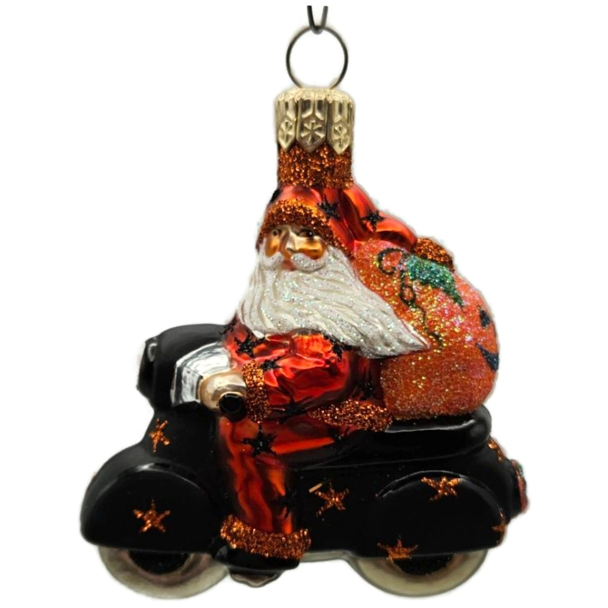 Patricia Breen Halloween Ciao Henry Orange Pumpkin Stars Christmas Ornament 22180