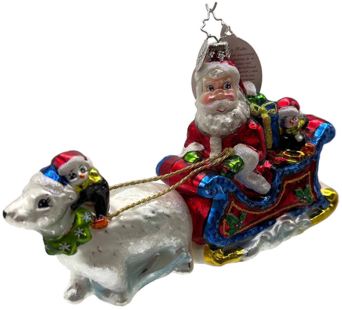 Christopher Radko Nordic Rider Santa 20th Anniversary Ornament 2005 10111870