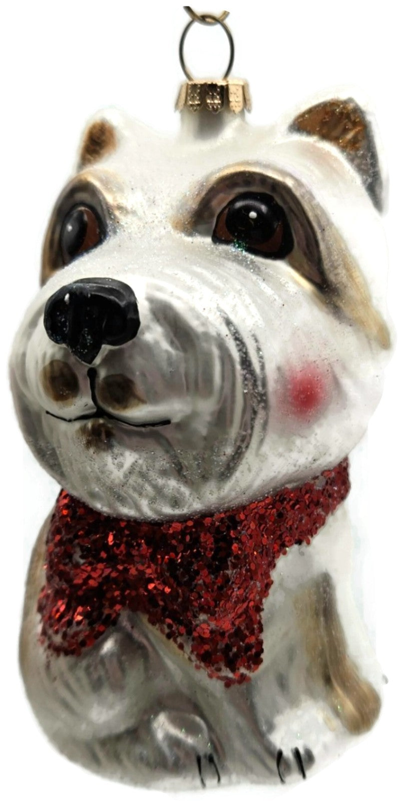 Westie Dog West Highland Terrier Blown Glass Animal Christmas Tree Ornament8