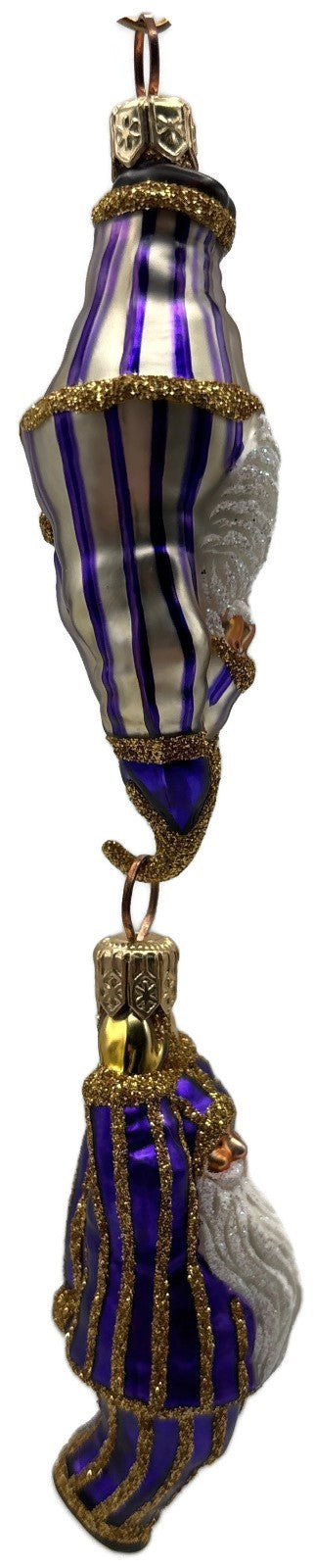 Patricia Breen Cirque De Nicoud Linked Santa Stripe Christmas Ornament CATZ 22746