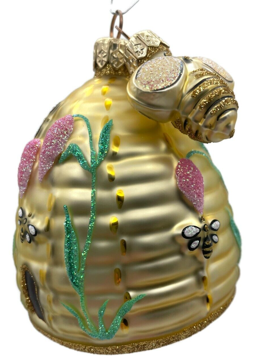 Patricia Breen Wisteria Beeskep Pink Bees Flowers Spring Holiday Ornament 99425