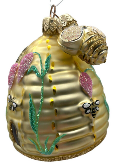 Patricia Breen Wisteria Beeskep Pink Bees Flowers Spring Holiday Ornament 99425