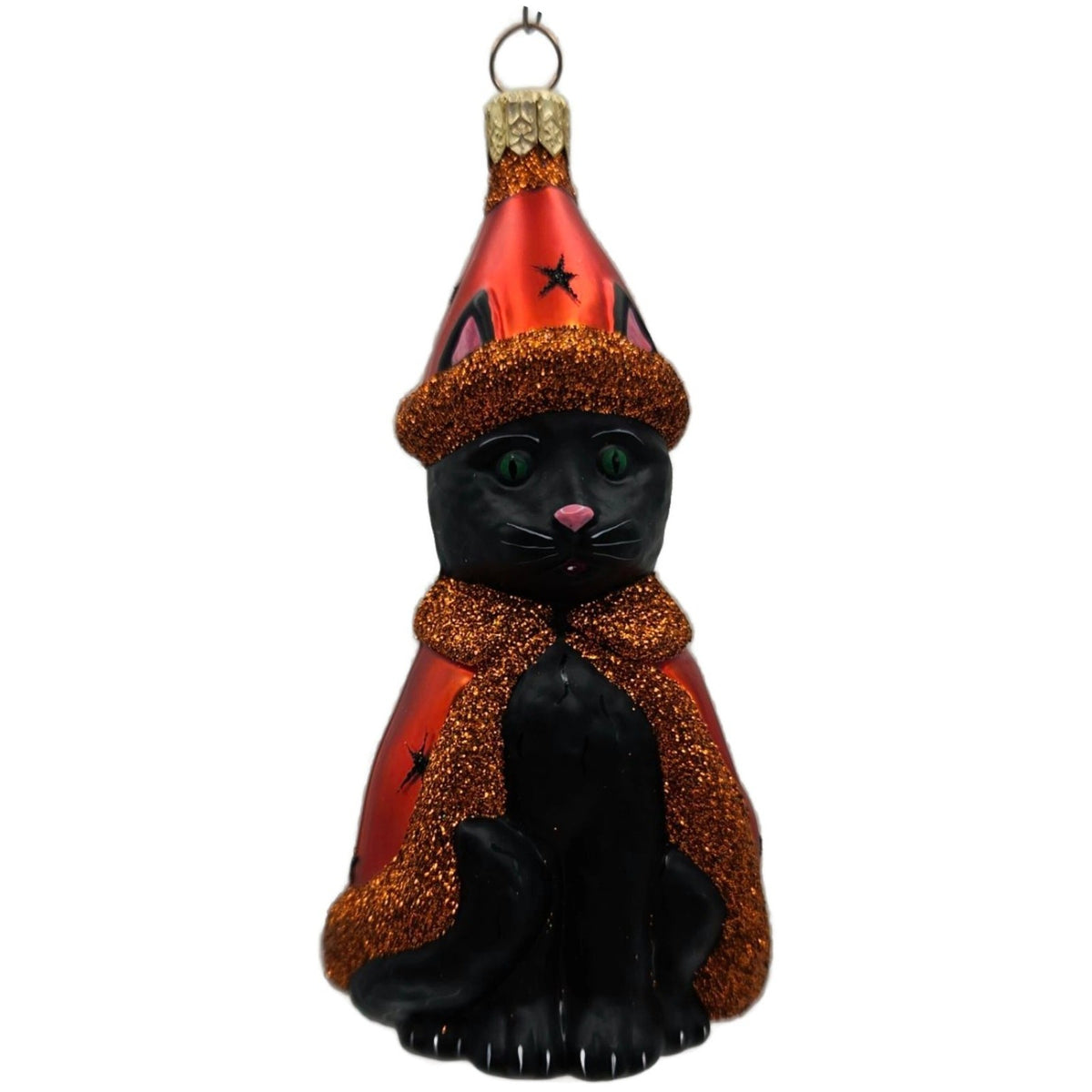 Patricia Breen Salem Kitten Black Orange Stars Halloween Christmas Ornament 20320