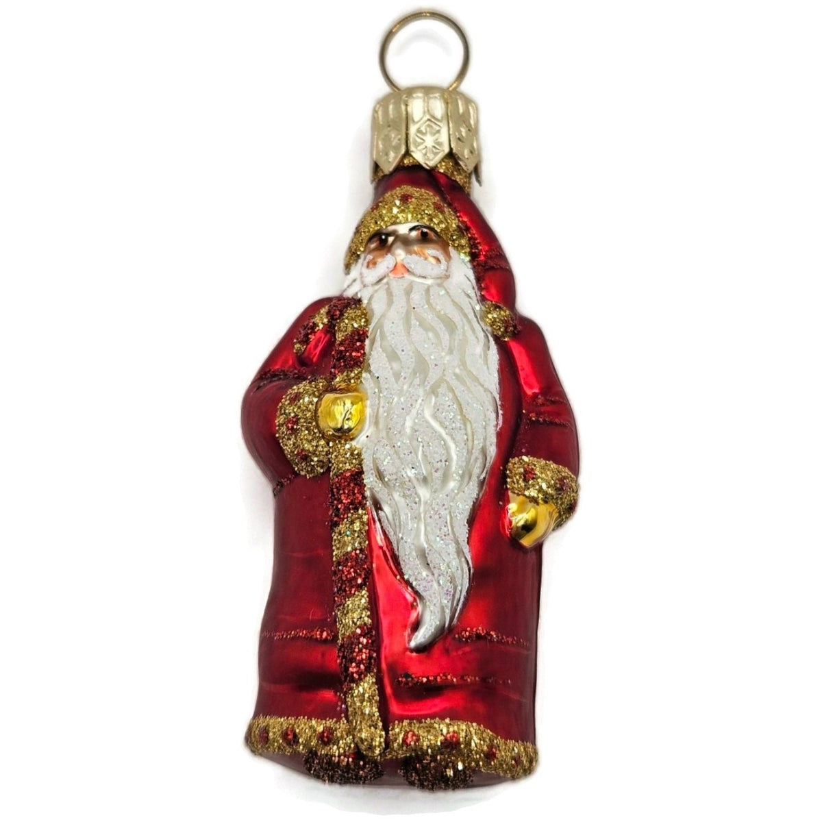 Patricia Breen Miniature Candy Cane Santa Red Micro Mini Christmas Ornament 22939