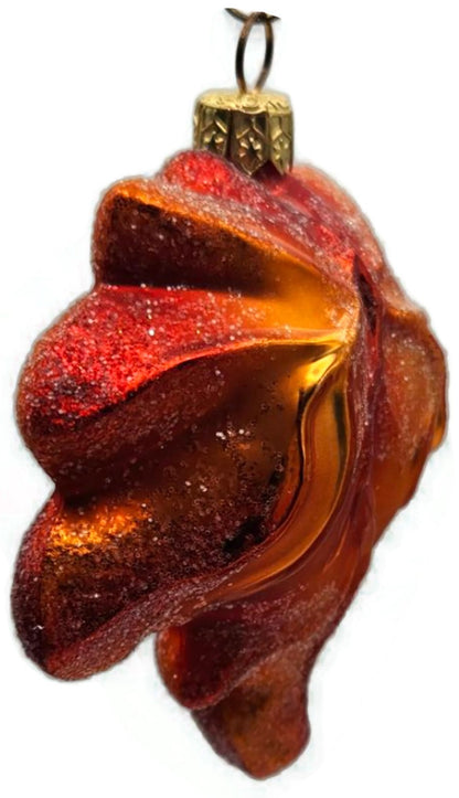Christopher Radko Mini Maple Frost Red Orange Leaf Ornament 98-148-03
