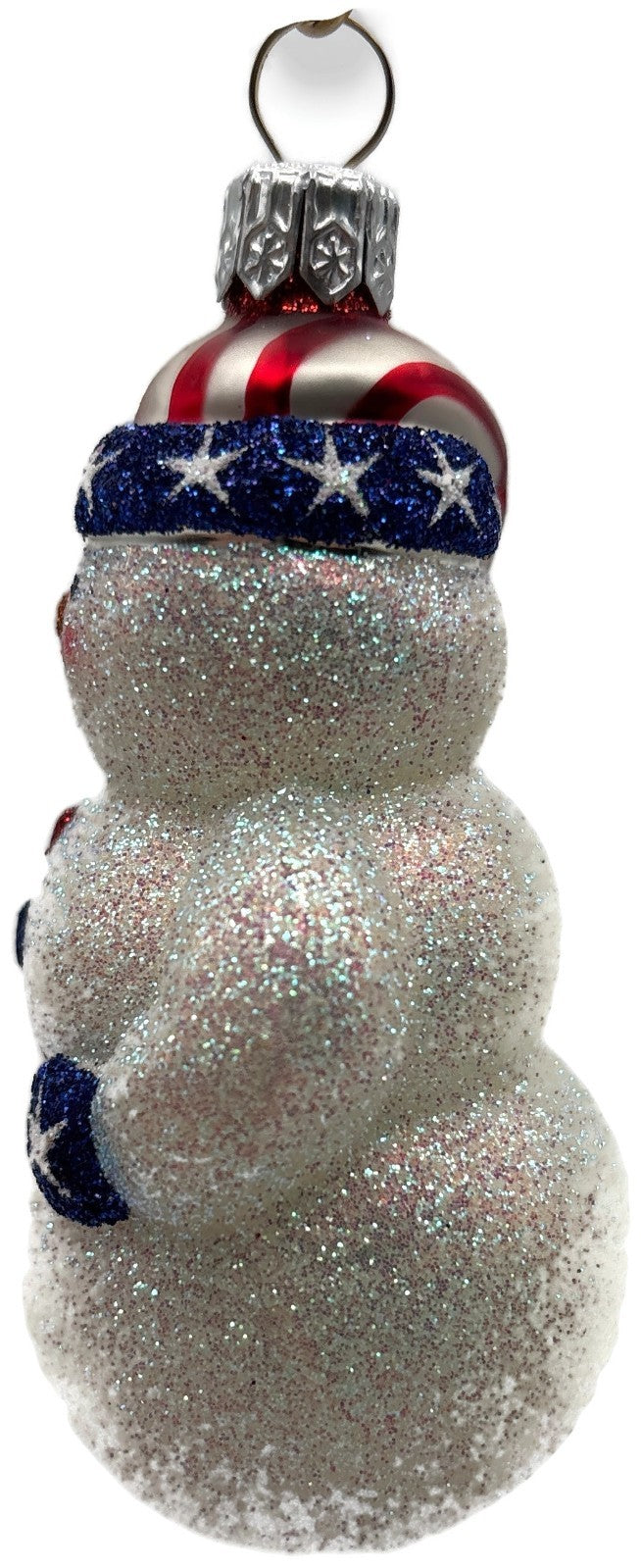 Patricia Breen Loving Snowman Patriotic Star Striped Christmas Ornament 21142