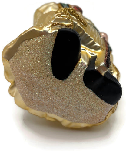 Patricia Breen Van Mourik Santa Claus Gold Brown Fall Christmas Ornament 20449