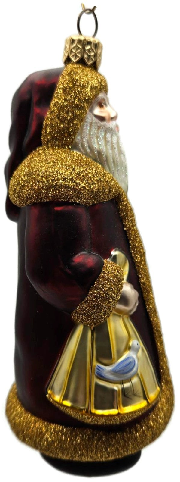 Patricia Breen Santa I Partridge & Pear Bordeaux Christmas Tree Ornament 20272
