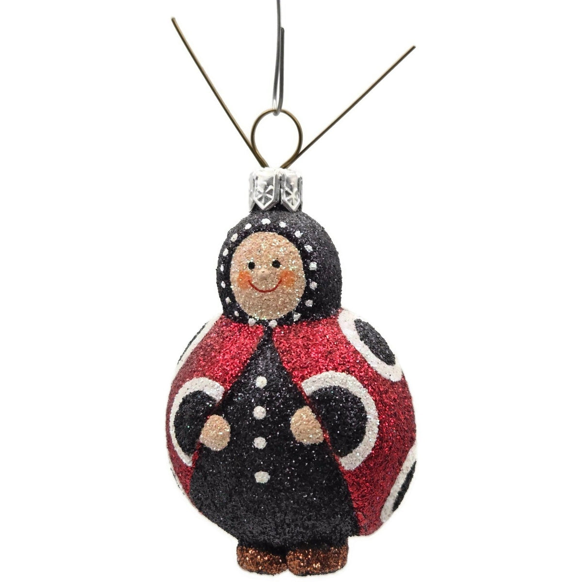 Patricia Breen Ladybug Masquerade Red Glittered Spring Christmas Ornament 27293
