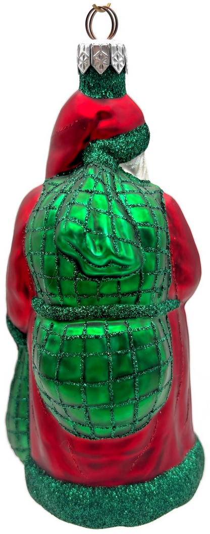 Patricia Breen 2000 Laden With Love Red Green Santa Christmas Ornament 98262