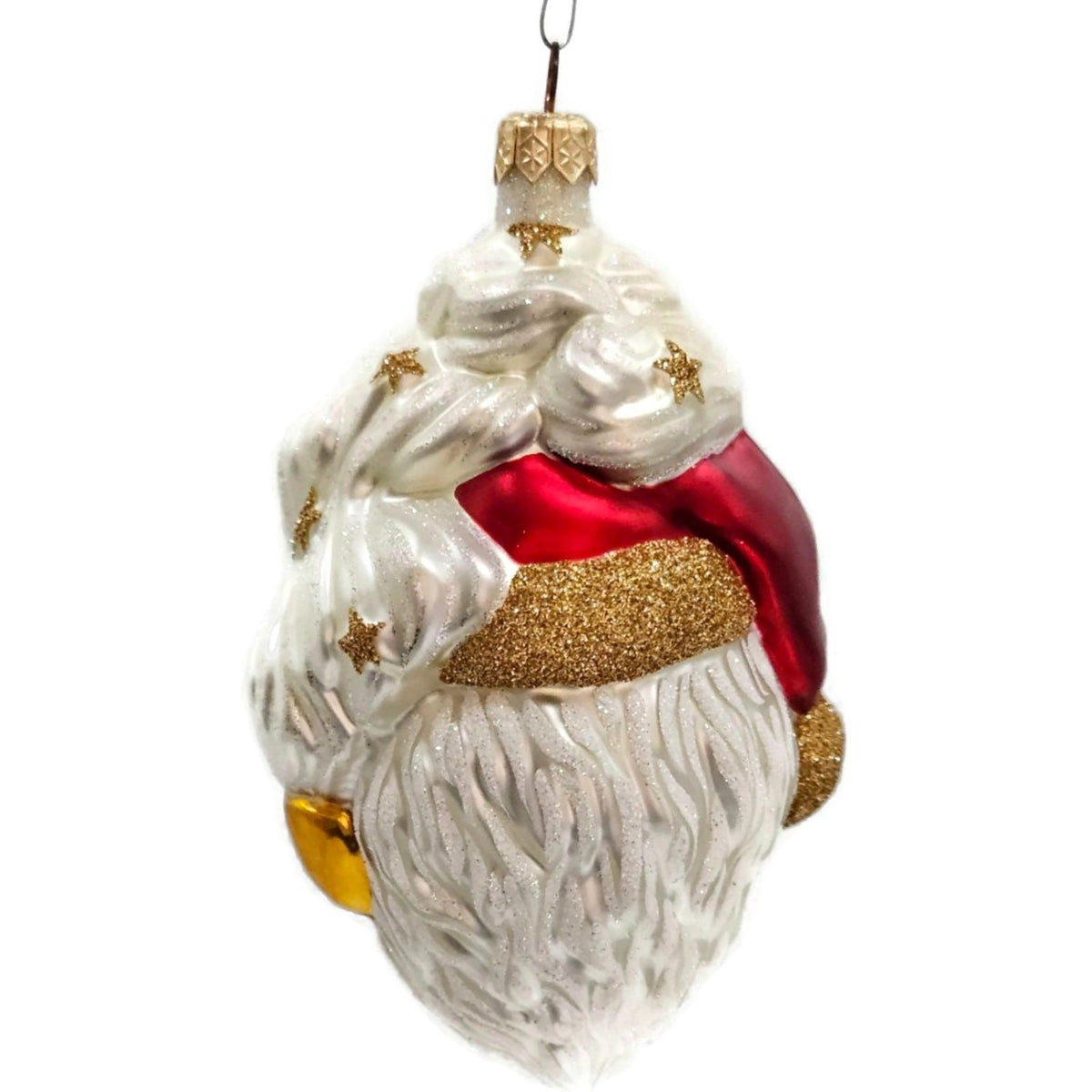 Patricia Breen Merry Olde Elfe Red Gold Trim Stars Santa Christmas Ornament 98298
