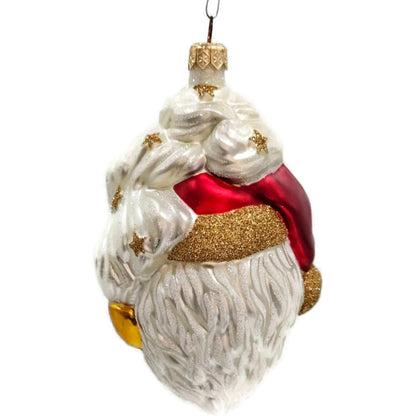Patricia Breen Merry Olde Elfe Red Gold Trim Stars Santa Christmas Ornament 98298