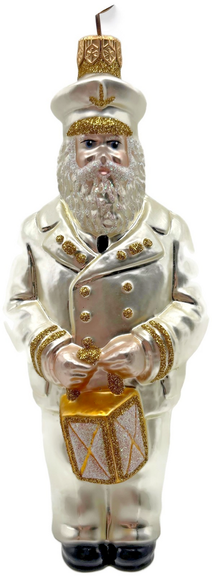 Patricia Breen Lighthouse Keeper Pearl Nautical Glass Christmas Ornament 9700MIL0