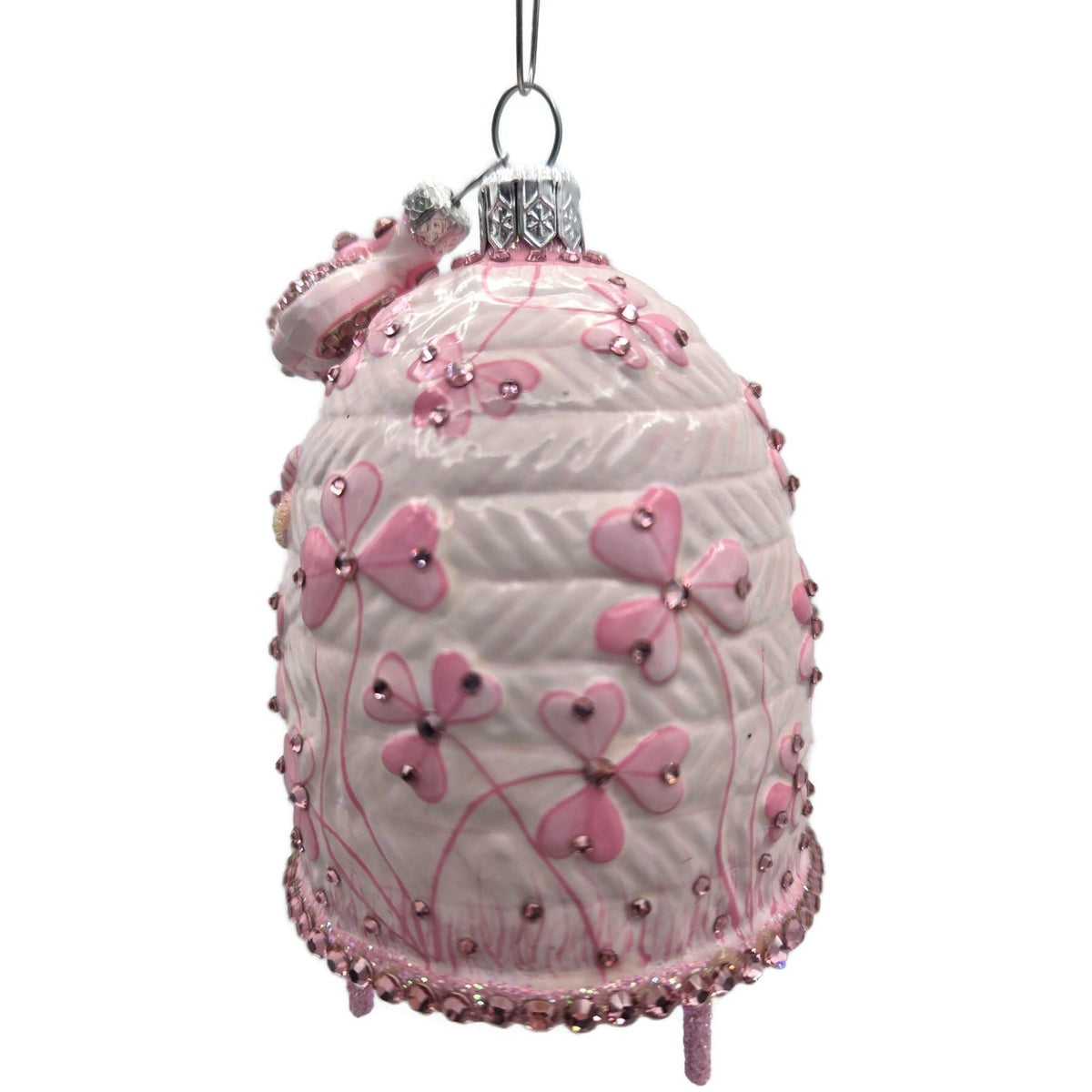 Patricia Breen Castle Caldwell Pink Bees Flower Spring Christmas Ornament 31087