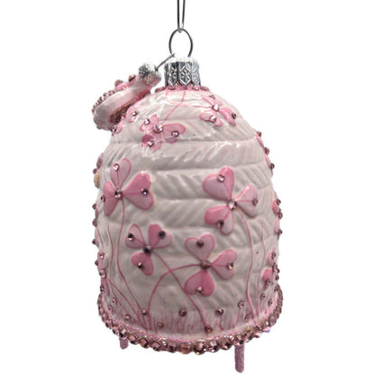 Patricia Breen Castle Caldwell Pink Bees Flower Spring Christmas Ornament 31087