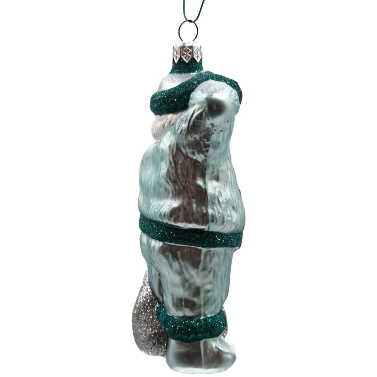 Patricia Breen A Santa for Thomas Turquoise Silver Bag Christmas Ornament 97416