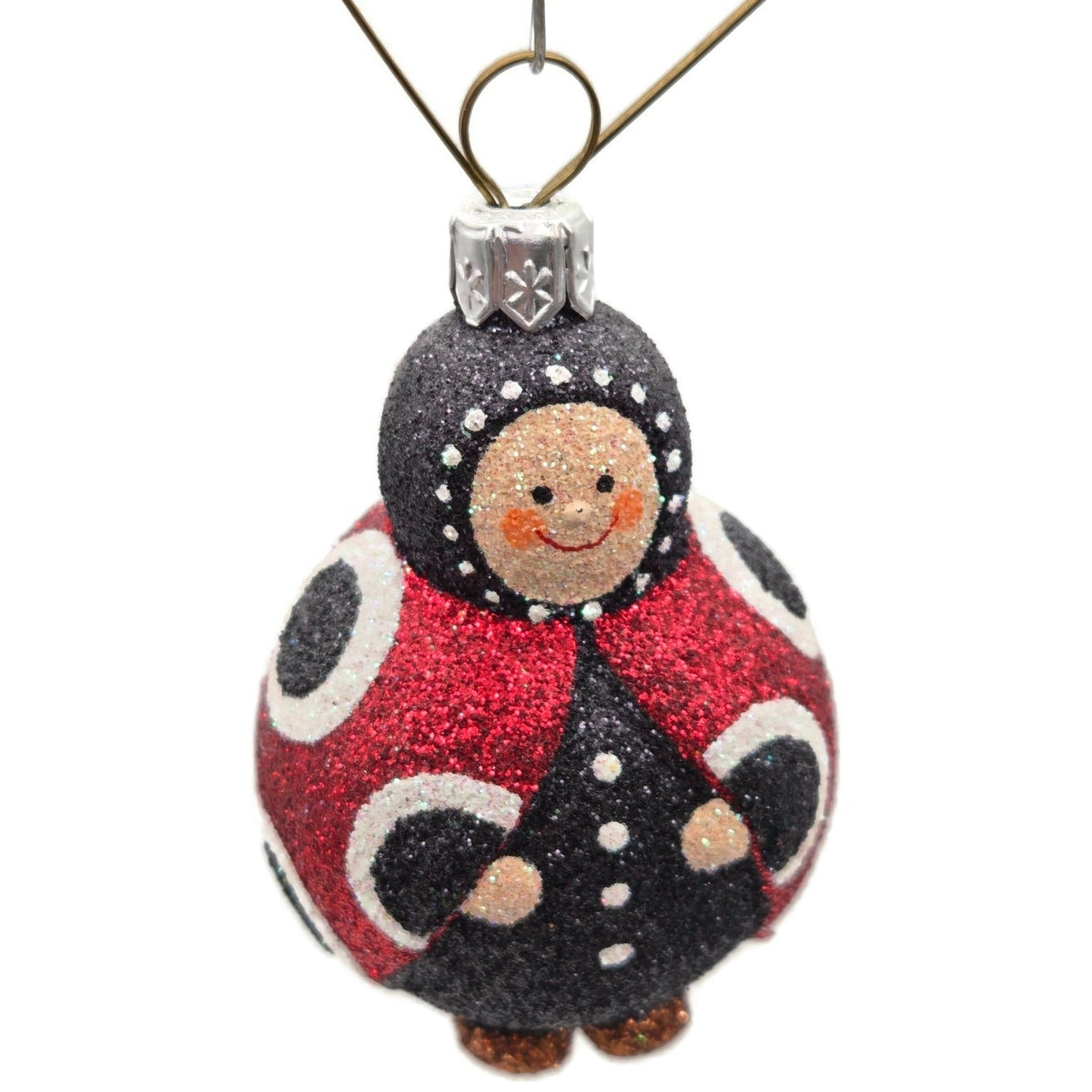 Patricia Breen Ladybug Masquerade Red Glittered Spring Christmas Ornament 27292